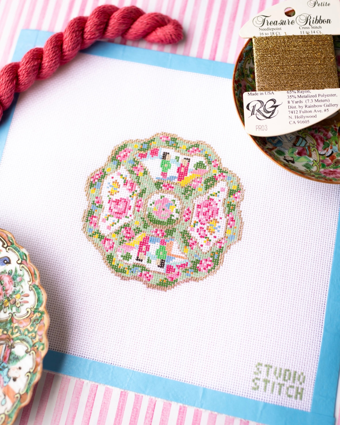 Rose Medallion Scalloped Plate