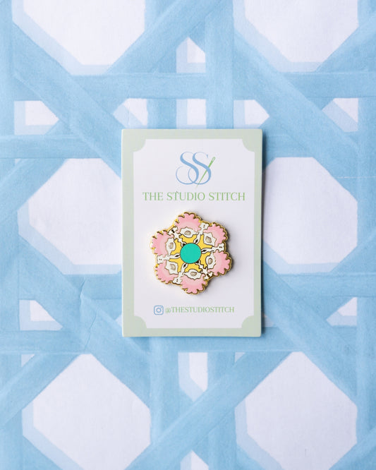 Pink Oyster Plate Needle Minder