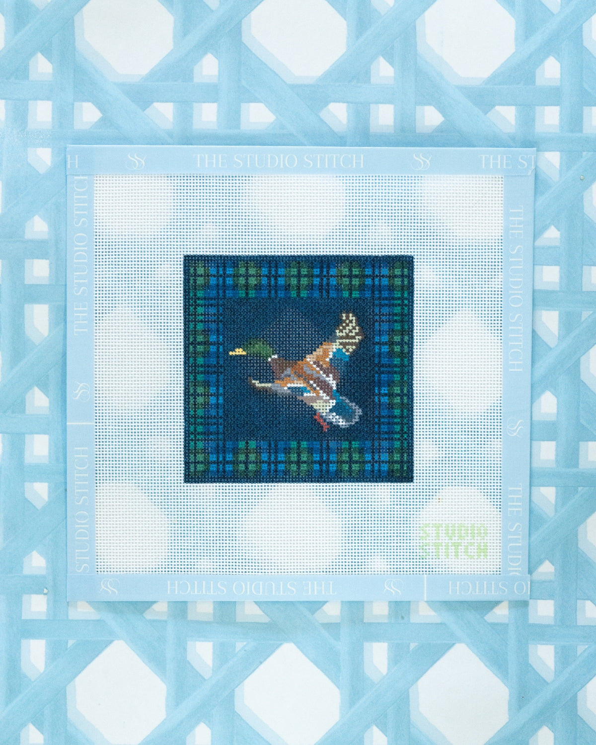 Plaid Mallard Square